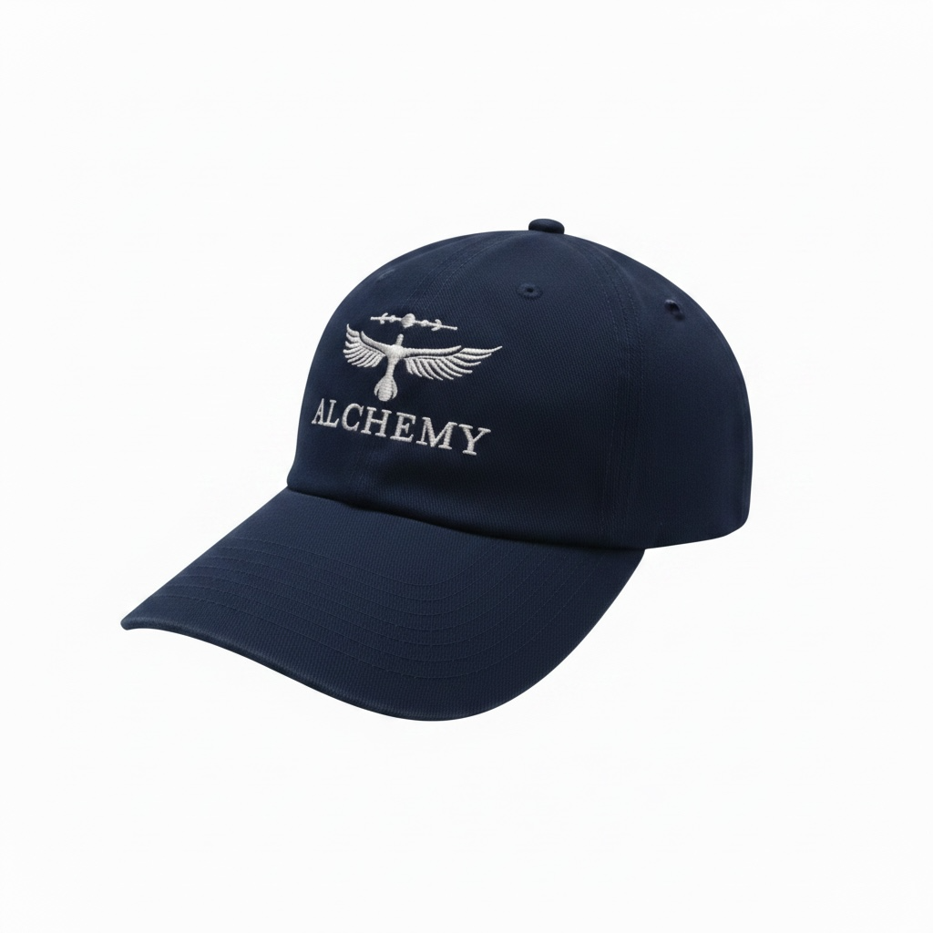 Alchemy Golf Dad Hat navy left view