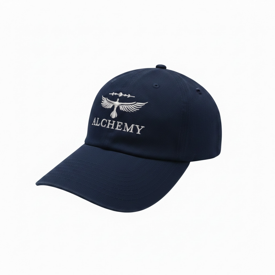 Alchemy Golf Dad Hat navy left view