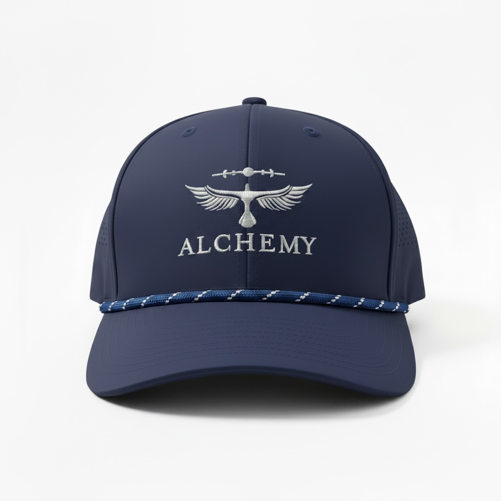 Alchemy Golf Rope Hat blue front view