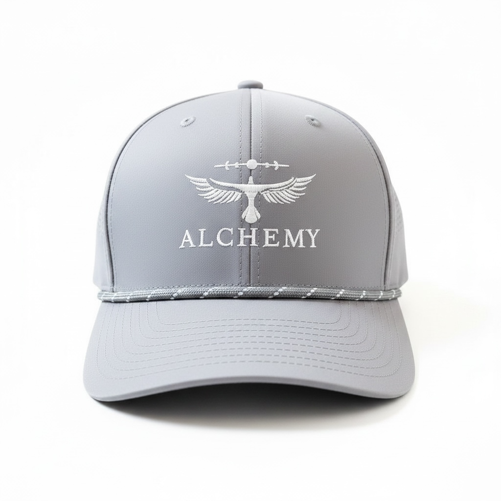 Alchemy Golf Rope Hat gray front view