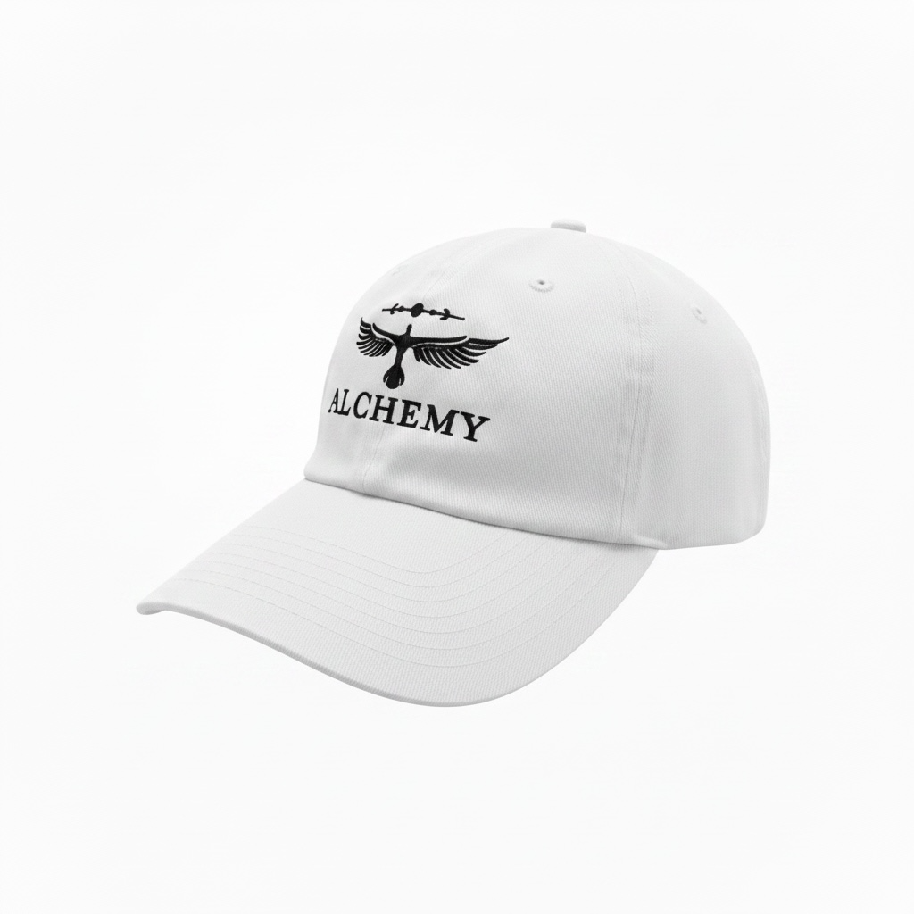 Alchemy Golf Dad Hat white black left view