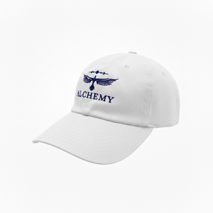 Alchemy Golf Dad Hat white blue left view